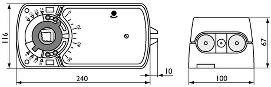 Электроприводы ASO-R16.F (S) с моментом вращения 16 Нм с функцией "Safety"