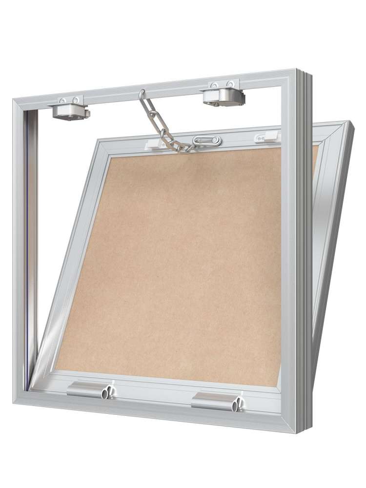 Люк ревизионный D Ceramo Base 300х300 скрытый монтаж съемный алюминий EVECS
