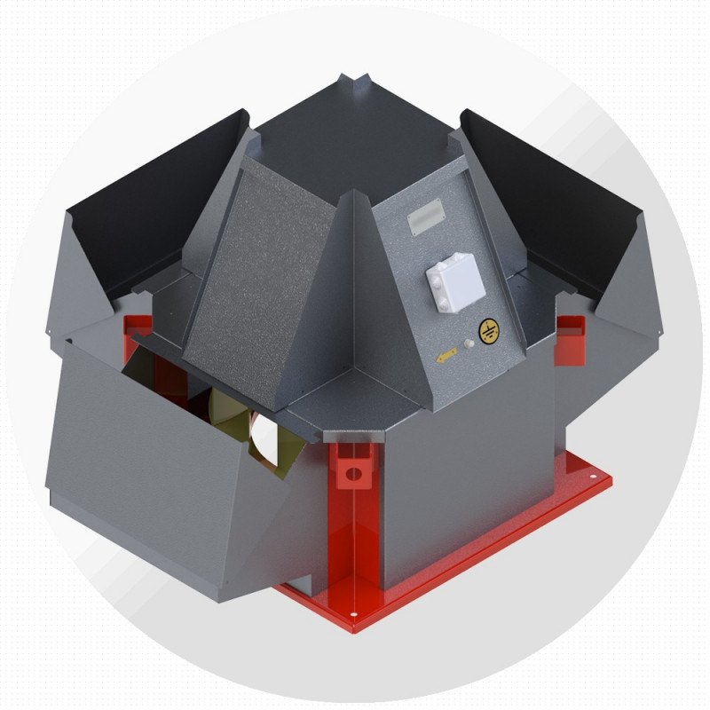 Крышный вентилятор дымоудаления ВКРВ-ДУ №5, Ø500 мм Крышный вентилятор дымоудаления ВКРВ-ДУ №5, Ø500 мм